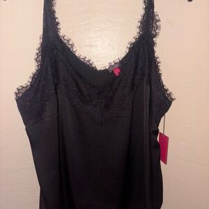 Vince Camuto Black Lace Detail Top